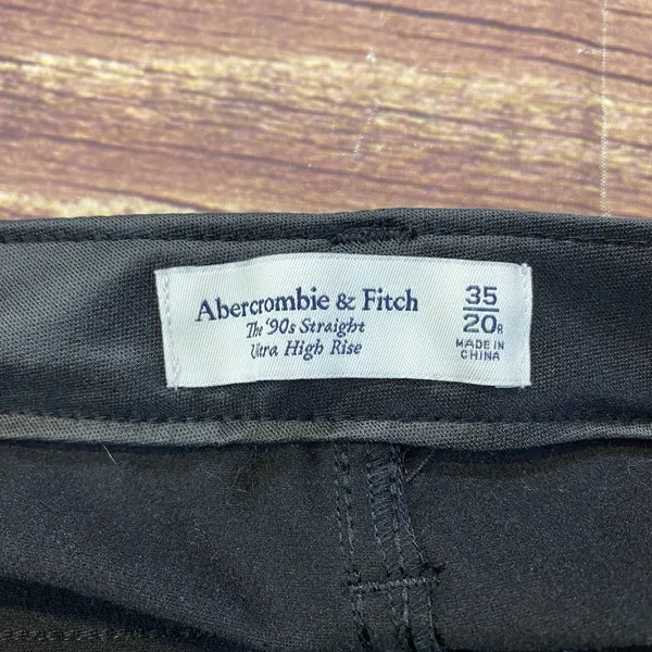 Abercrombie & Fitch Pants Womens 35 Faux Leather Straight Ultra High Rise 90s - Image 7