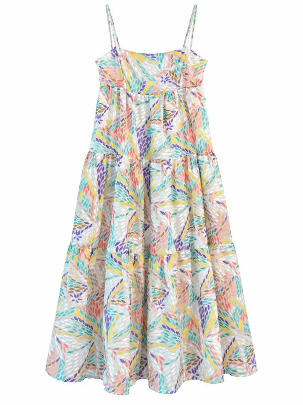 C/MEO Collective Set Up Dress Womens 6 Multi Burnout Leaf Tiered Excellent - Image 3