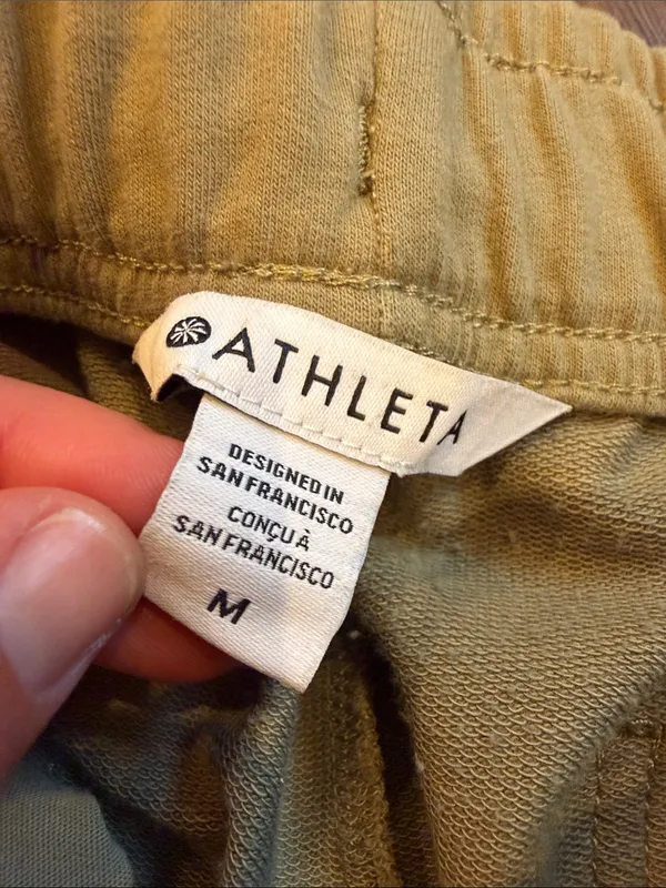 Athleta Cascade Cargo Terry Jogger in Green Size Medium - C4-085 - Image 3