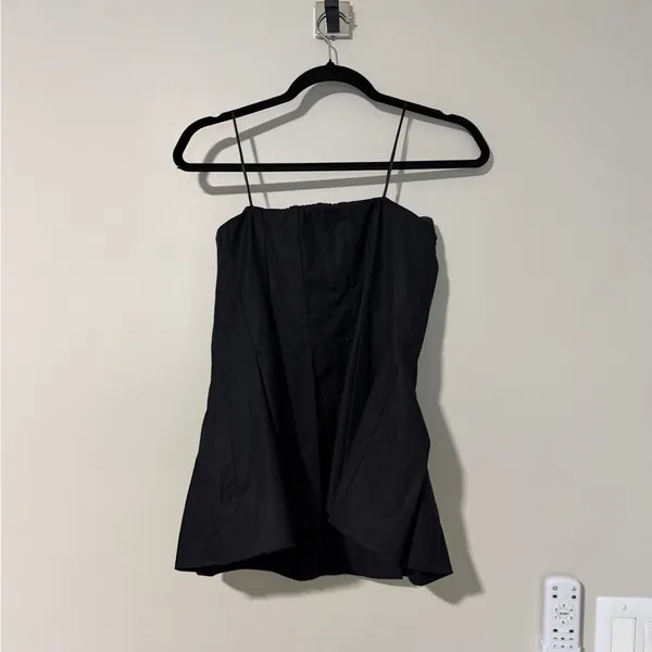 REFORMATION Ashlyn Strapless Black Top Size 6 - Image 6