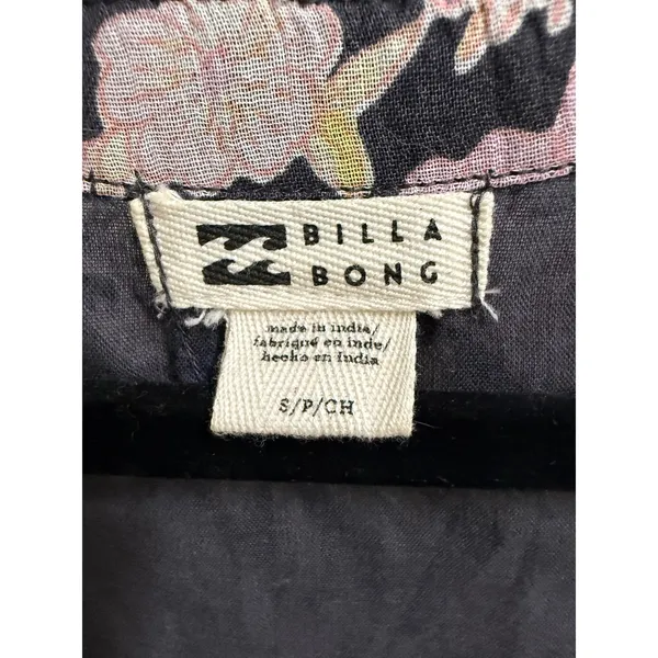 Billabong Womens‎ Floral Cotton Boho Midi Dress Long Sleeve Tiered Small - Image 4