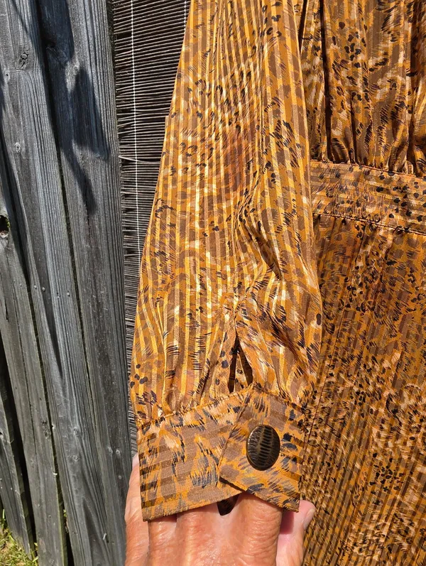 vintage 1980s Leslie Fay sheer animal-print midi dress 10 - Image 5
