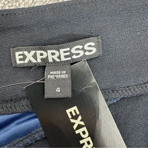 Express Knit Sequin Panel Mini Skirt Blue Black‎ Size 4 - Image 8