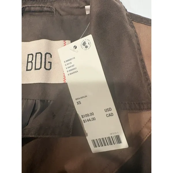 BDG Jacket Women's Medium Brown Luca Canvas Heavyweight Workwear Zip NEW $109 - Image 7