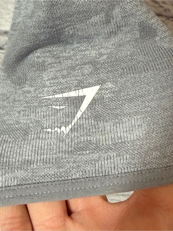 Gymshark Grey Cropped Long-Sleeve Top, Small - Image 6
