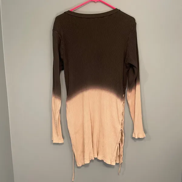 Venus sweater! Tie side blue and cream tunic top! - Image 4