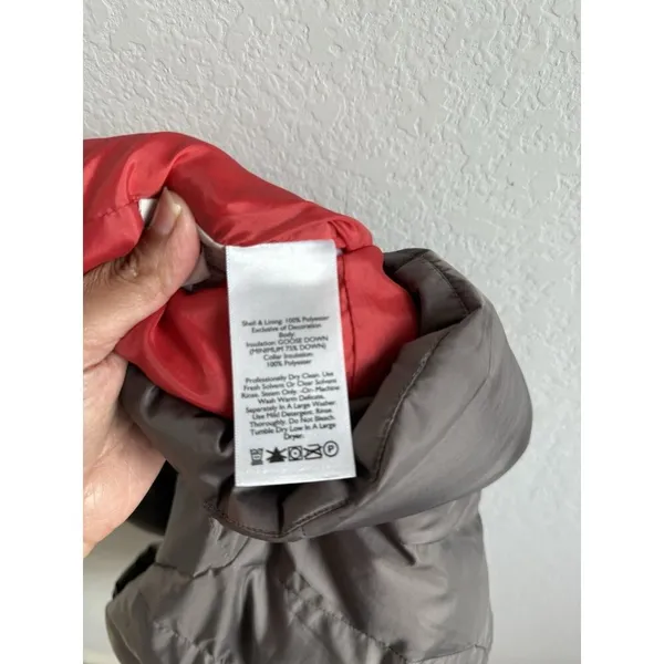Eddie‎ Bauer Down Puffer Vest Women’s Small Brown Full Zip Outdoors EB550 - Image 15