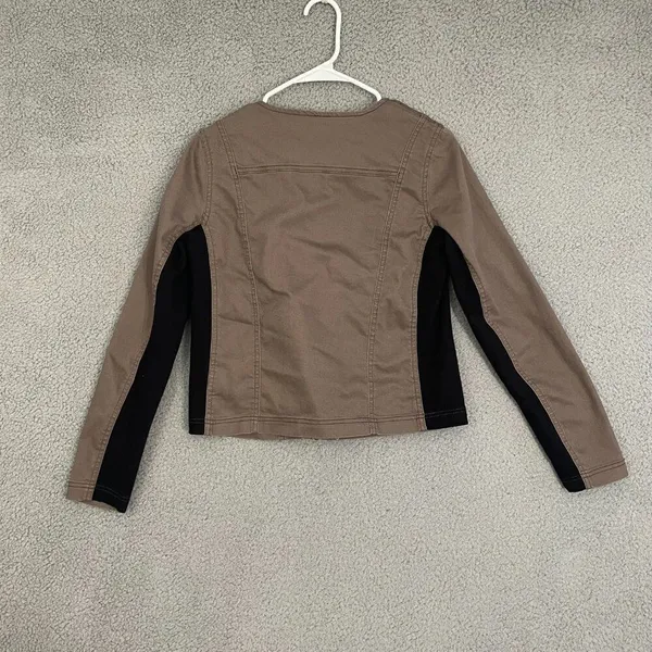 Lole‎ Jacket Women 4 Brown Moto Full Zip - Image 6