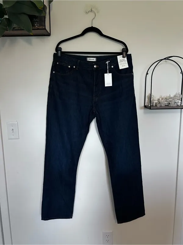 NWT Madewell The‎ Tall Curvy Dean Easy Straight Jean SoftDrape Foundry Wash 32T - Image 3