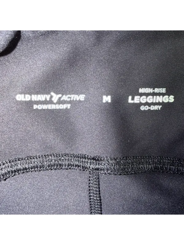 Old Navy Active PowerSoft High-Rise Leggings Black Med NWT - Image 10