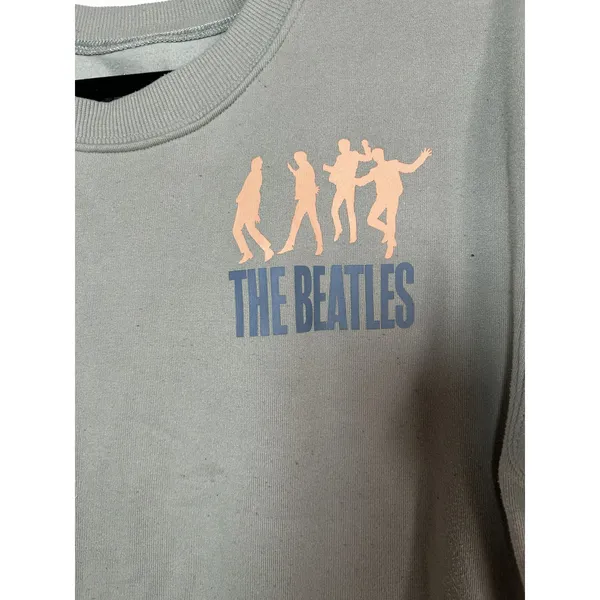 The Beatles With The Beatles Album Graphic Crewneck Sweater Sage Green Medium - Image 5