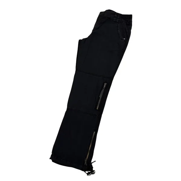 Marrakech Y2K Loose Chore Utility Black Baggy Relaxed Fit Cargo Pants Size 27 - Image 6