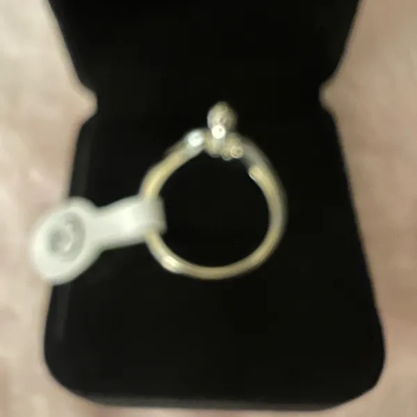 Women’s Gorgeous Silver Plated CZ Rhinestone Ring Size 19/10 US - Image 3