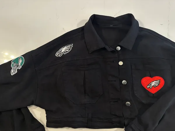 Philadelphia Eagles Jacket Black Size L - Image 3