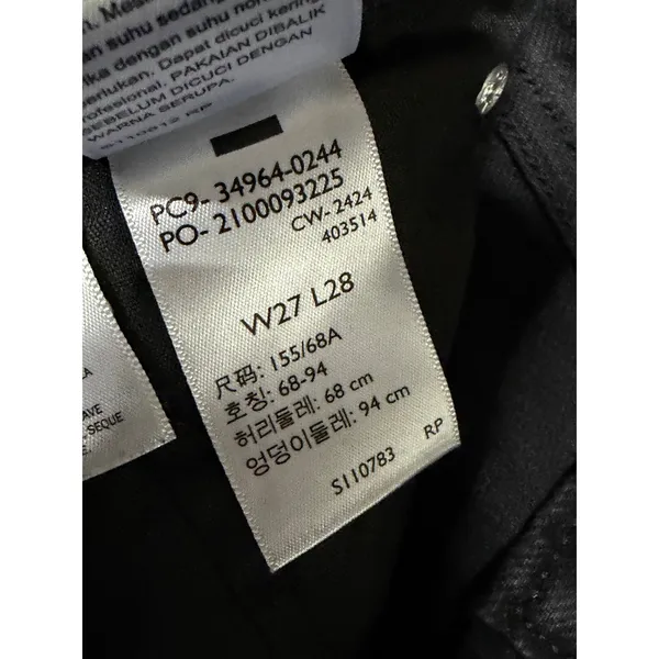 Levi's Black Wedgie Straight Denim Jeans size 27 NEW - Image 6