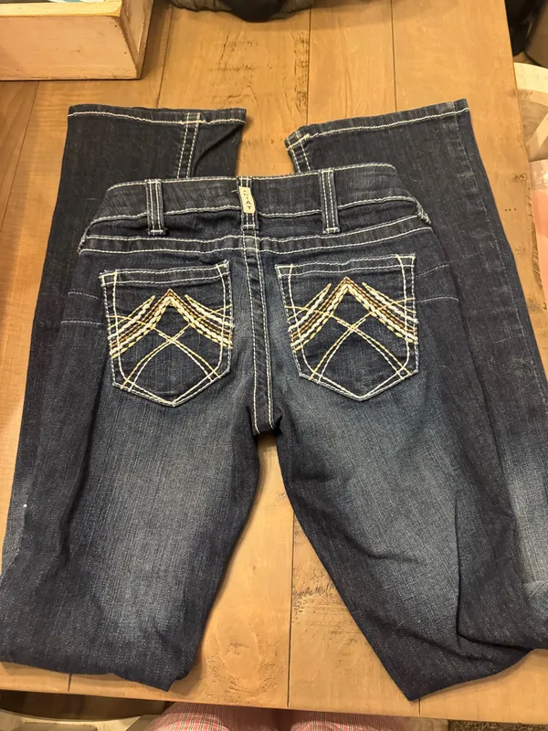 Ariat Size 25 R Low Rise Boot Jeans Denim - Image 8