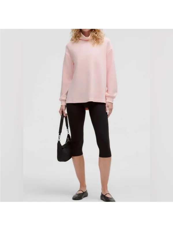 Lululemon Softstreme Funnel-Neck Pullover Women S Strawberry Mist Pink NWT - Image 2