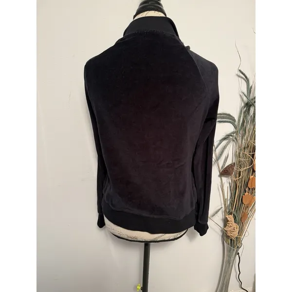 Bebe Track Jacket Activewear Outwear Zip Up Jacket Size XS VTG Y2K Medium Black‎ - Image 3