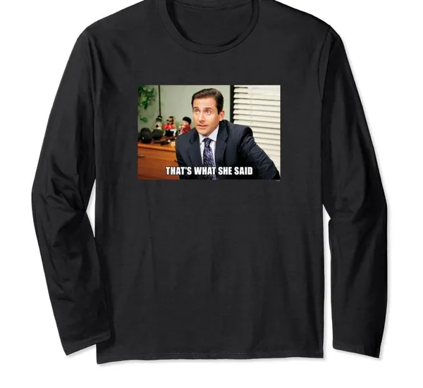 The Office “That’s What She Said” Long Sleeve Tee Black Universal Studios Size Large - Image 7