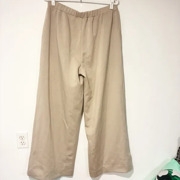 Fate‎ Cream Wide Leg Pull On Slit Ankle Pants Size XL - Image 5