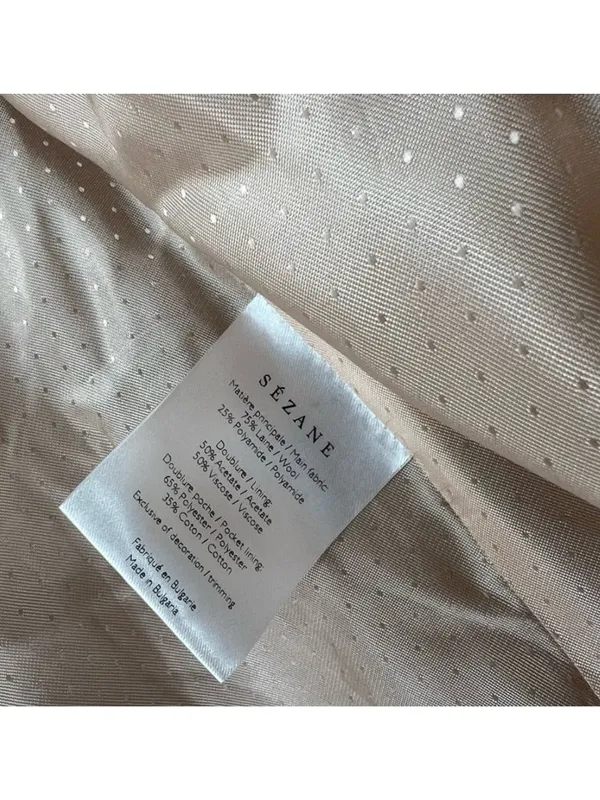 Sézane James wool Coat camel SZ38 bust40 US6 - Image 5