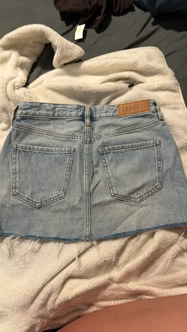 PacSun Skirt Denim Distressed Mid-Rise Mini - Image 2