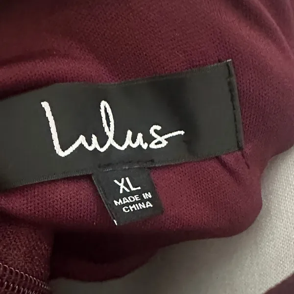 Lulu's burgundy Lace Maxi Dress - Image 2