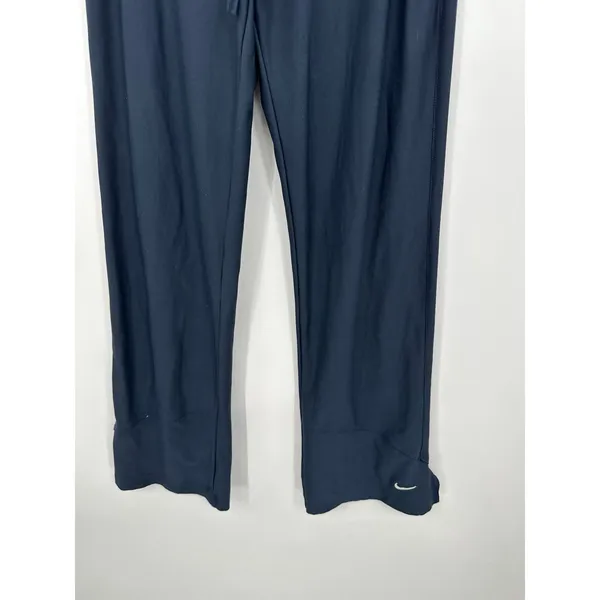 Vtg Y2K Nike Navy Blue Wide Leg Lounge‎ Pants Women Sz S Yoga Slit Active - Image 4