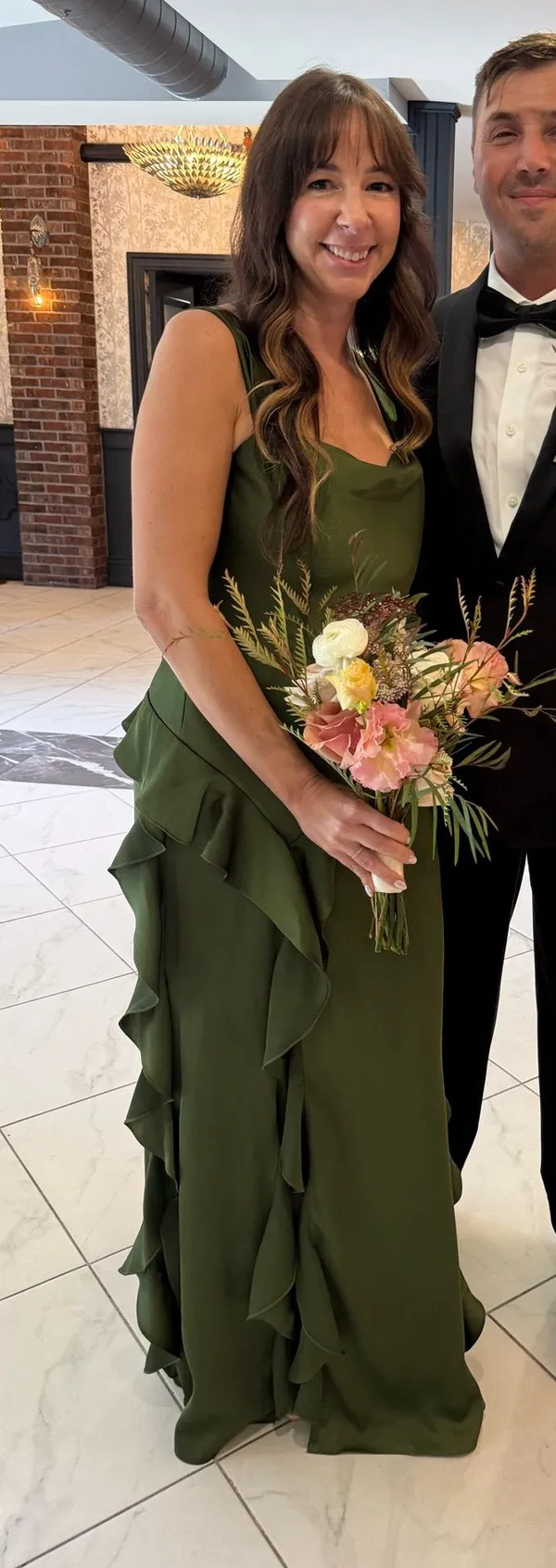 Olive green dress - Image 6