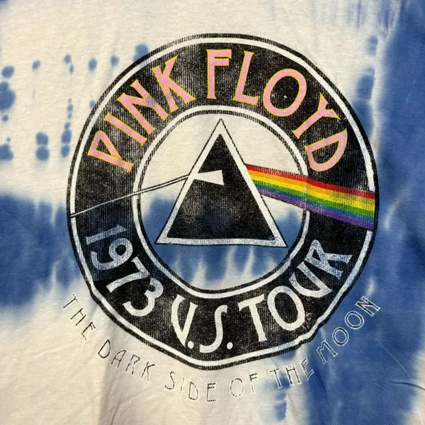 Pink Floyd Dark Side of the Moon 1973 US Tour Rock Tie Dye L - Image 2