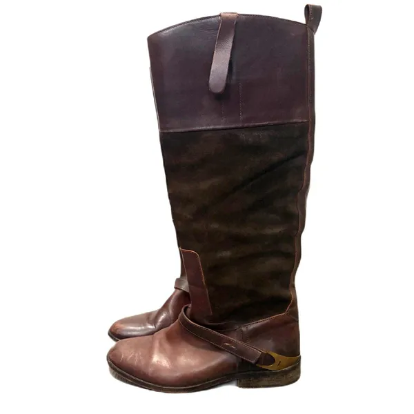 Golden Goose Charlye Riding Boots Santa Fe Suede Leather‎ Distressed Size 36 (6) - Image 8