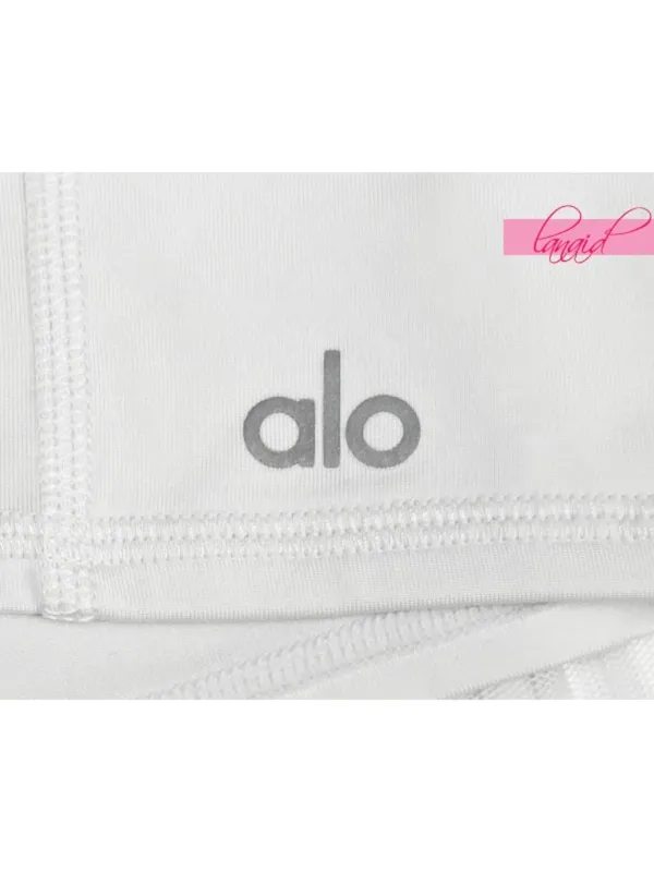 Alo Mesh Flirty Tennis Skirt White Sheer Transparent See-Through Pleated Skort - Image 13