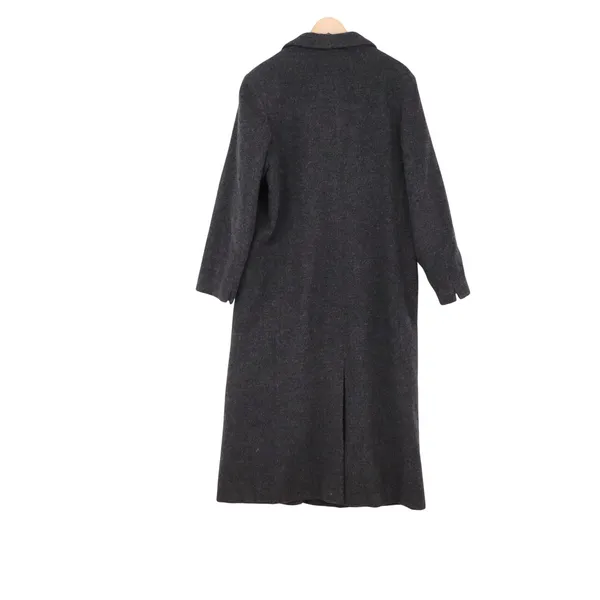Stephanie Andrews Wool Coat Womens 14 Charcoal Long Trench Excellent - Image 4