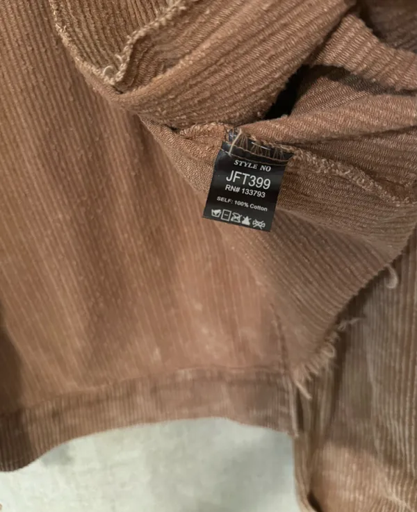 12th Tribe Oversized Raw Edge Corduroy Shacket | M - Image 5