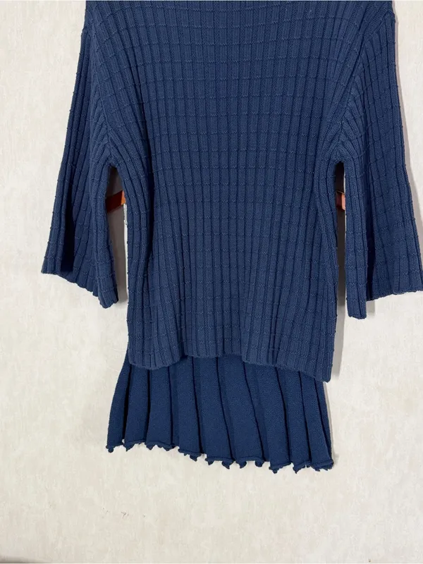 Free People Beach NWT Kenzie Sweater & Skirt Set in Darkest Night Navy S - Image 9
