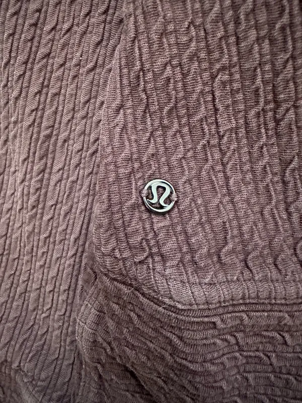 Lululemon Retreat Yourself Pullover Turtleneck Long Sleeve Textured Brown Sz M/L - Image 7