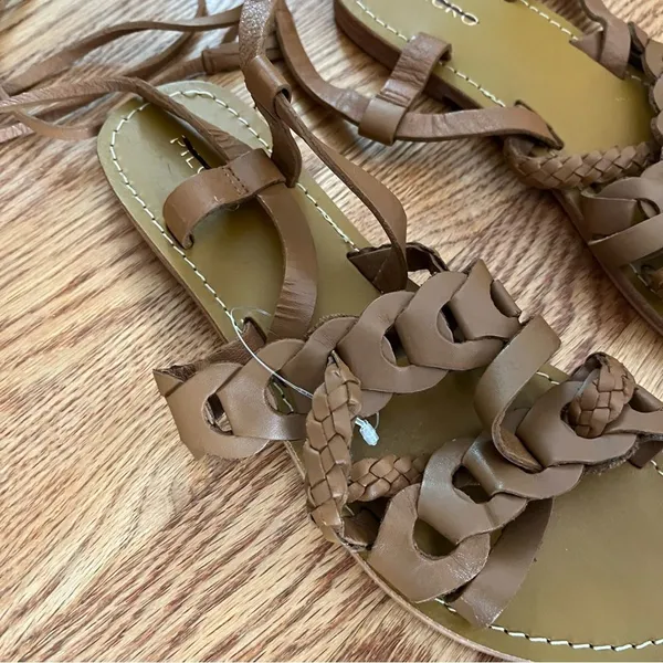 Pilcro Anthropologie NWOT Tie-Up Strappy Sandals Leather Size 7 - Image 9