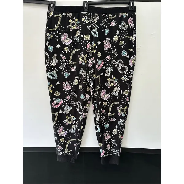 Cuddl Duds Sweater Knit Pajama Set NEW Long Sleeve Pants XXL Black Diamond Jewel - Image 6