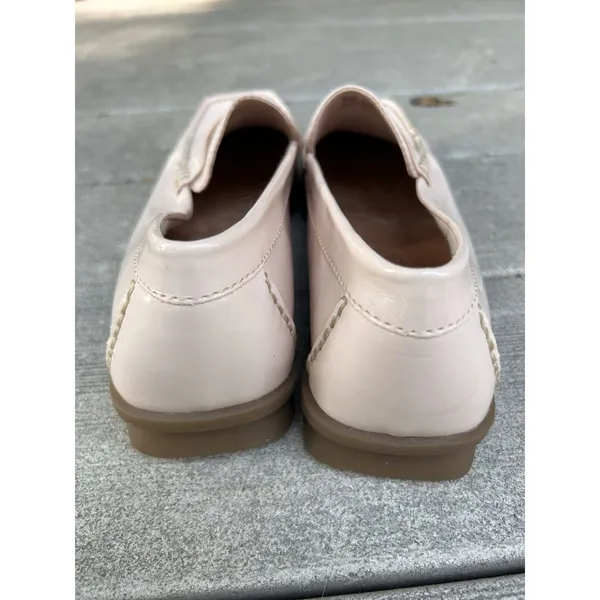 A2 by Aerosoles Two Sew Womens 8.5 B Pink Patent Penny Loafers Square Toe‎ Flat - Image 6