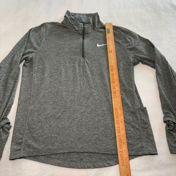 Nike Element Women's 1/2-Zip Running Top CU3220-084 Gray Size M Activewear - Image 2