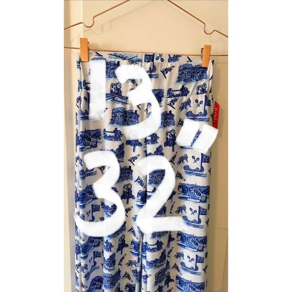 Kaeli Smith Tucker Pants Womens XXS-S Navy White The Palm Toile Wide‎ Leg NWT - Image 6