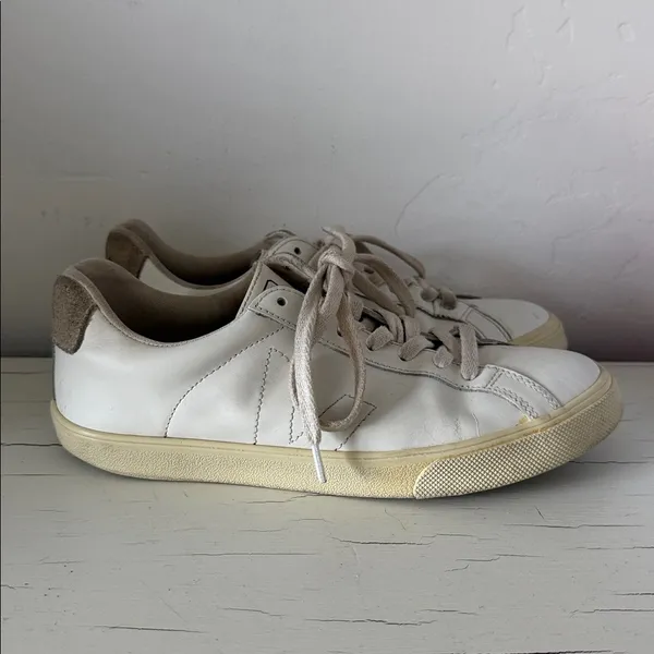 VEJA Esplar Leather Sneakers Extra White Natural Suede Low Top Lace Up Women’s 7 - Image 2