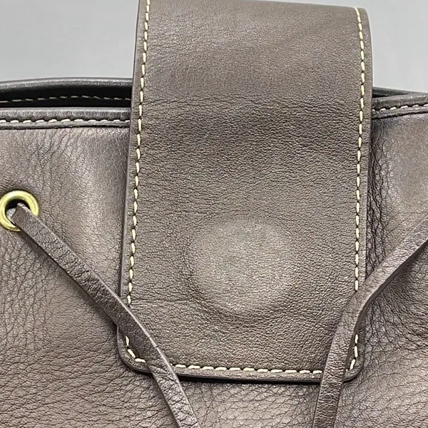 Lands’ End brown pebbled leather satchel. - Image 3