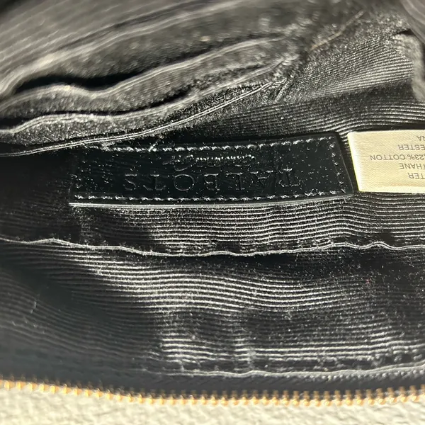 Talbots Chic Black Mini Shoulder Bag with Gold Chain Handle - Image 3