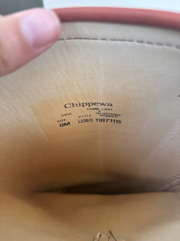Chippewa Women’s Brown Leather Snake Boots Size 8 - Image 4