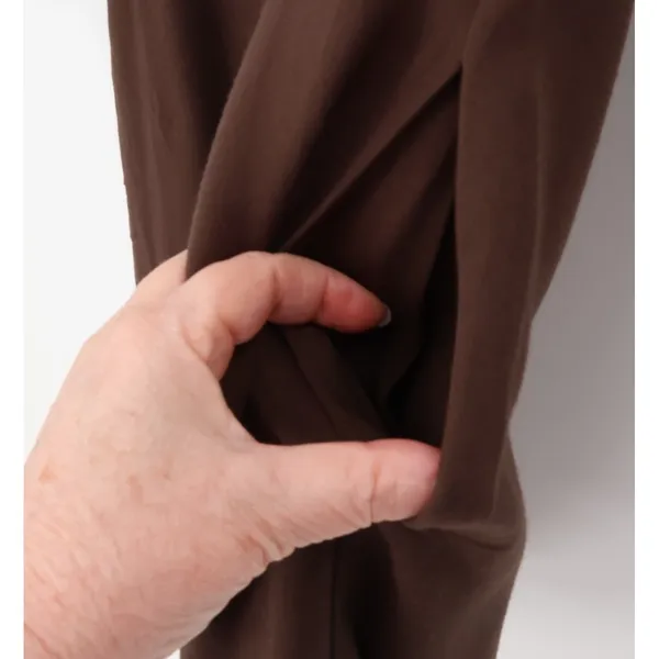 Sandro Pleated Button Shift Dress Size US 4 Brown Parisian Pockets‎ Minimalist - Image 6
