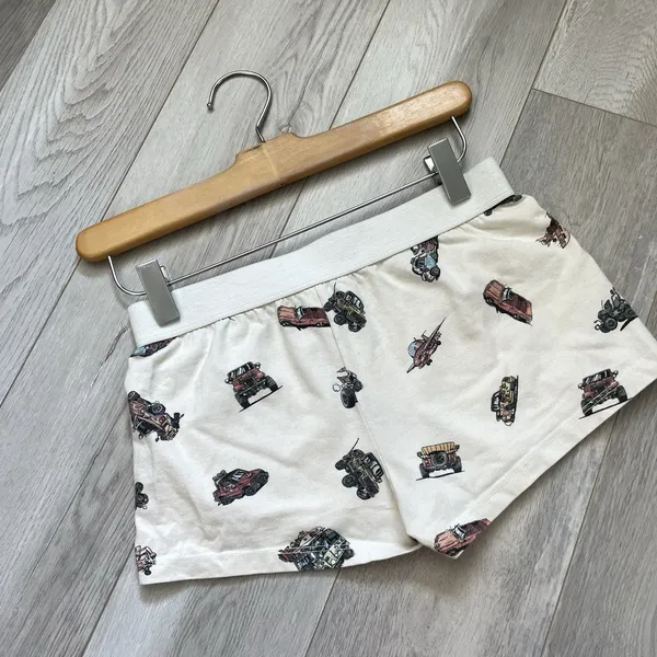 Brandy Melville Shorts car print boxer womens Cream (one size) loungewear casual - Image 2