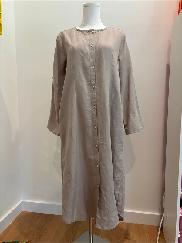 Embellish by Creative Concepts Dress Cotton Linen Maxi Size Small - Image 2