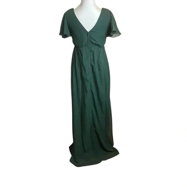 Birdy Grey Hannah Emerald Green Empire Dress Size XS‎ Bridesmaid Event Pockets - Image 6