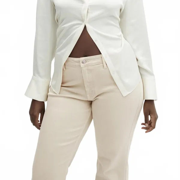 Mango Medium-Rise Flared Jeans NWT Fiona Ecru Size 12 (EUR 44) - Image 9